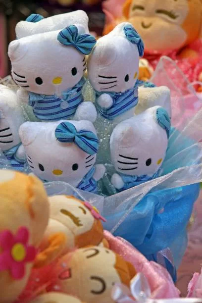 peluche chat kawaii style japonais