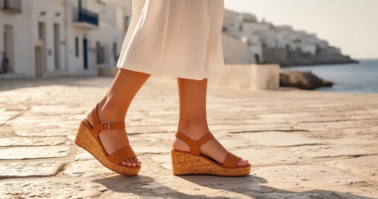 sandales compensées pour femme